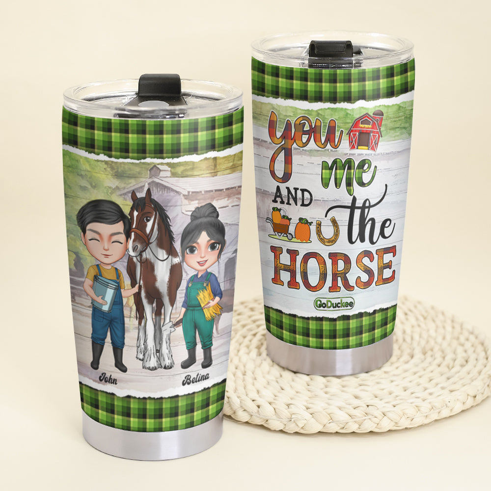 Couple You And Me The Horse - Personalized Tumbler Cup - Tumbler Cup - GoDuckee