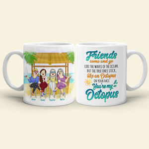 Friends Come And Go, Old Bestfriend And Beach White Mug Gift - Coffee Mug - GoDuckee