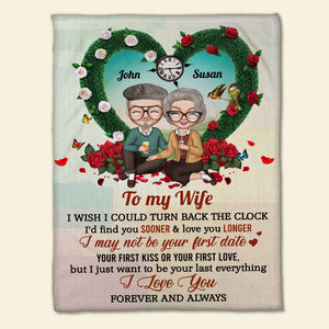 I Love You Forever And Always, Couple Drinking Valentine's Day Blanket Gift - Blanket - GoDuckee