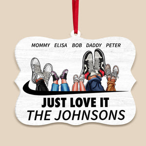Just Love It, Personalized Shoes Brand Family Acrylic Ornament, Christmas Gift - Ornament - GoDuckee