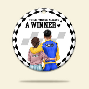 Racing Couple You're Always A Winner - Personalized Ornament - Gift for Couple - Ornament - GoDuckee