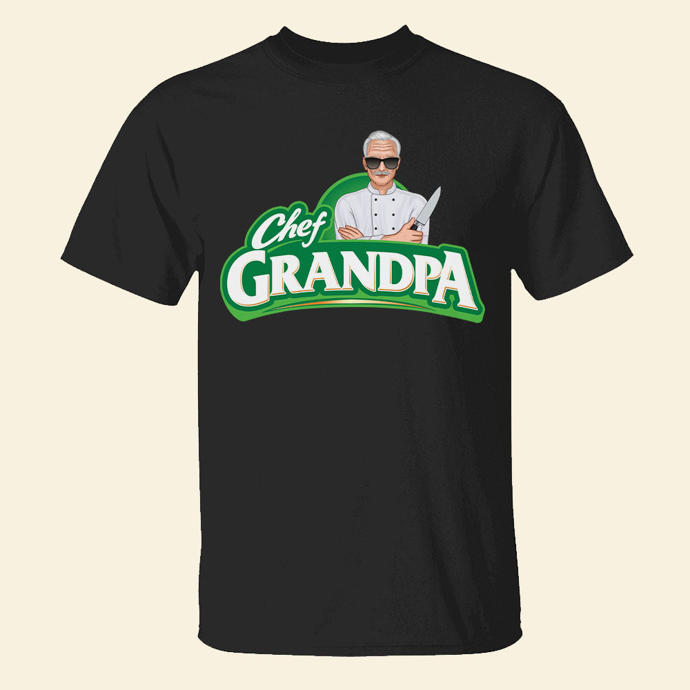 Chef Grandpa Badge, Personalized Shirts, Gifts for Chefs, Family Members - Shirts - GoDuckee