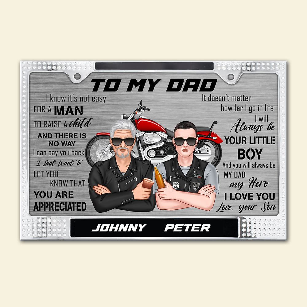 Biker Dad You'll Always Be My Dad My Hero, Personalized Canvas Print, Father's Day Gifts for Biker Dad - Poster & Canvas - GoDuckee