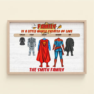 Family Is A Little World Created By Love, Family 01qhqn171022 Personalized Canvas Print - Poster & Canvas - GoDuckee