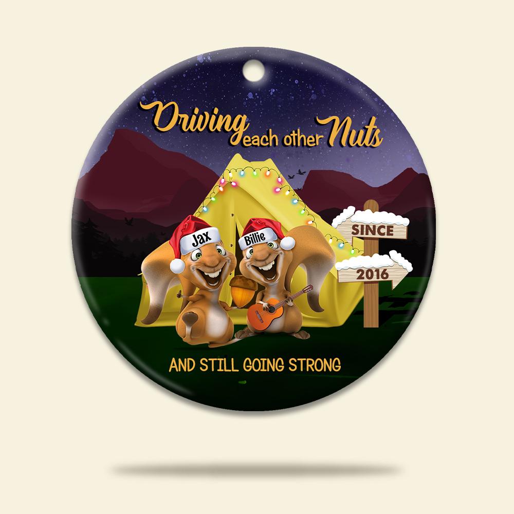 Camping Couple Driving Each Other Nuts - Personalized Ornament - Gift for Campers - Ornament - GoDuckee