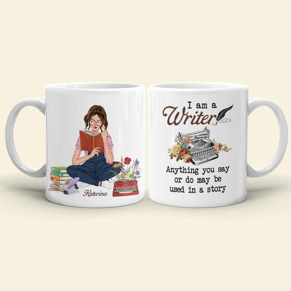 I Am A Writer - Personalized White Mug - Coffee Mug - GoDuckee