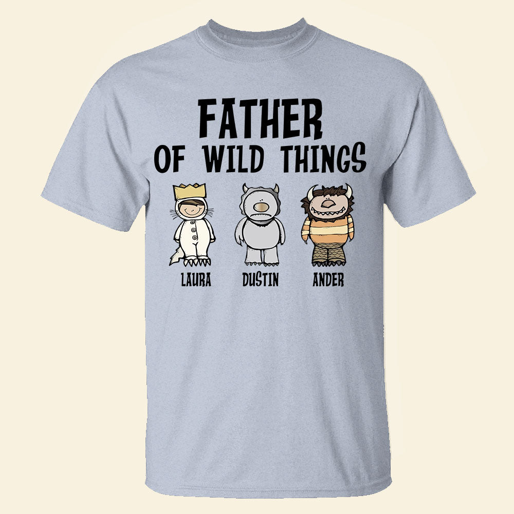 Father of Wild Things, Personalized Shirts, Funny Father's Day Gifts for Dads - Shirts - GoDuckee