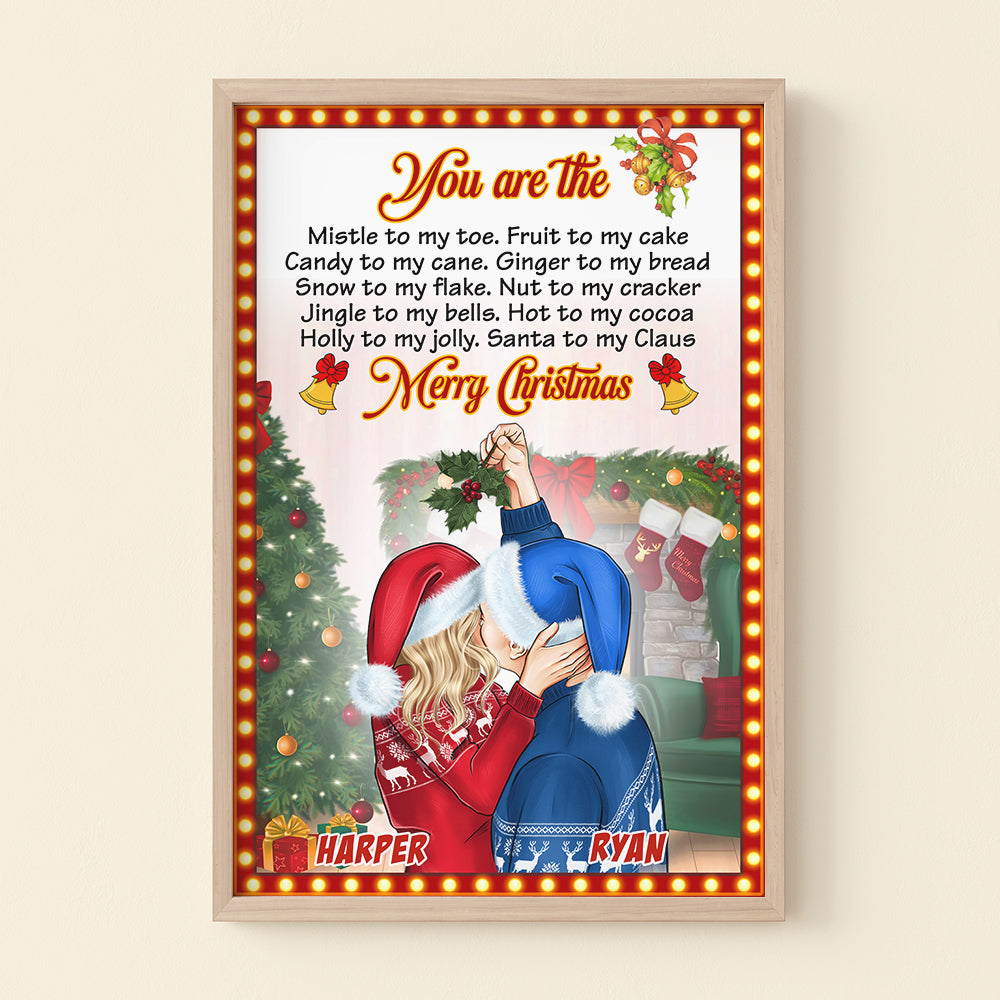 Santa To My Claus Merry Christmas Couple, Christmas Canvas Couple Gift - Poster & Canvas - GoDuckee