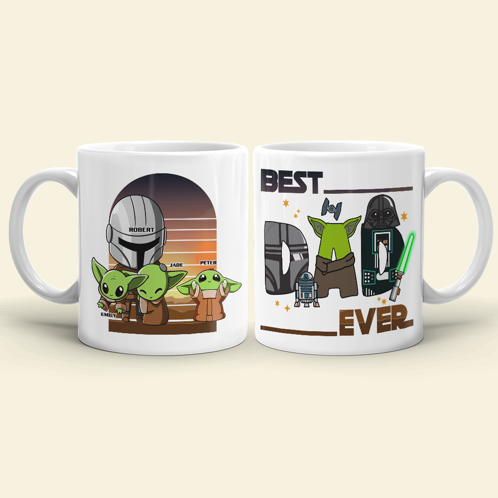 Best Dad Ever, Fathers Day Gift, Yoda Best Dad Mug, Best Dad Ever