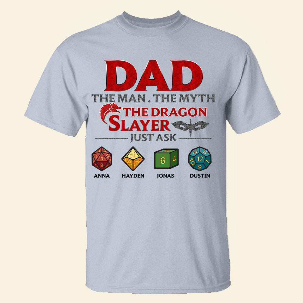 D&D Dad The Man The Myth, Personalized Shirts, Father's Day Gifts for Dads - Shirts - GoDuckee