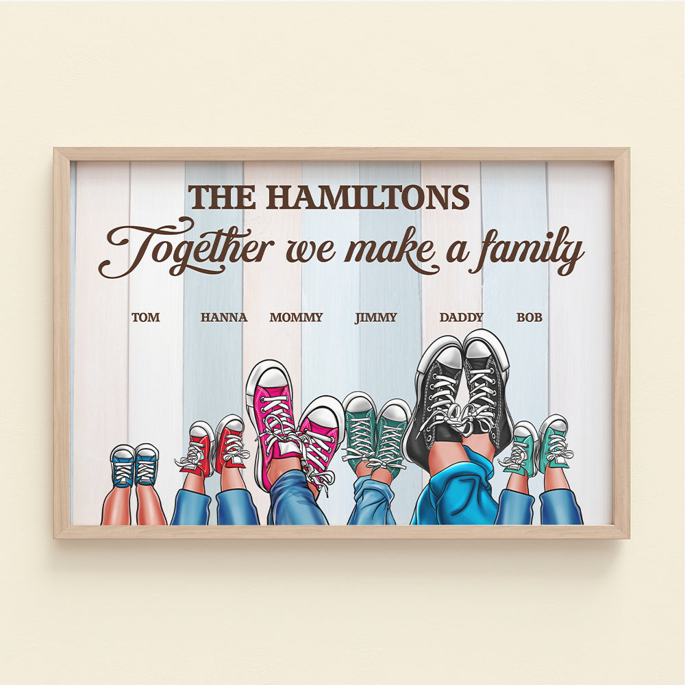 Together We Make A Family, Personalized Family Poster & Canvas, Gift For Family - Poster & Canvas - GoDuckee