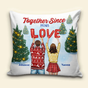 Anniversary Century Couple, Happy Valentine's Day Sweet Couple Pillow - Pillow - GoDuckee