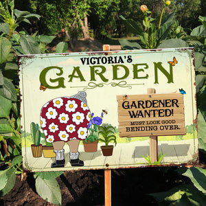 Gardener Wanted! - Personalized Metal Sign - Metal Wall Art - GoDuckee