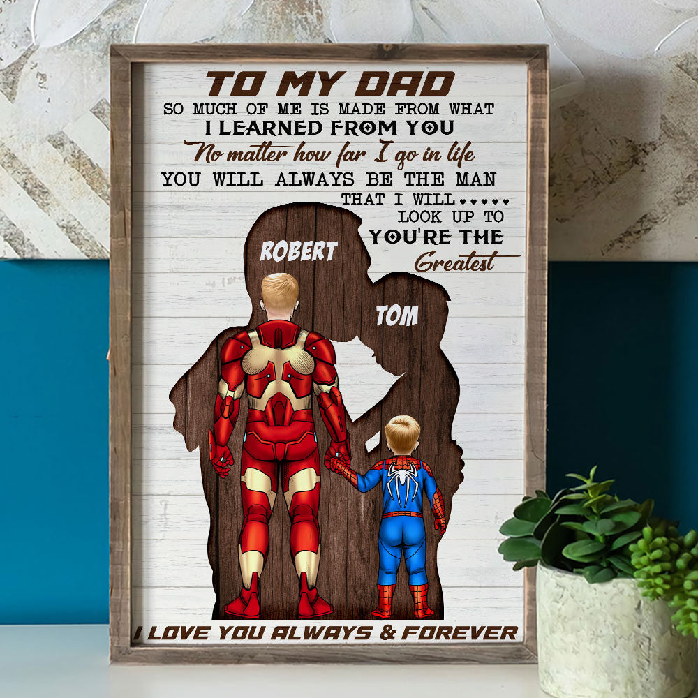 To My Dad You're The Greatest Personalized Father Canvas Print - Poster & Canvas - GoDuckee
