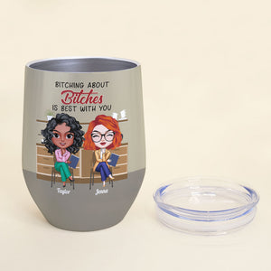 No Bond Is Stronger Than Work Besties Who Hate The Same Person, Besties Peers Wine Tumbler Gift - Wine Tumbler - GoDuckee