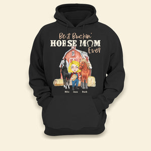 Best Buckin' Horse Mom Or Dad Ever T-shirt Hoodie Sweatshirt, Horse Breeder Gift - Shirts - GoDuckee