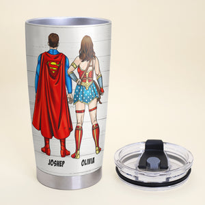 Forever Couple Anniversary Gift For Couple, Personalized Tumbler Christmas - Tumbler Cup - GoDuckee