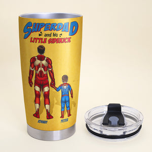 Super Dad and Little Sidekick, Personalized Tumbler, Father's Day Gifts for Dad, Grandpa, Uncle - Tumbler Cup - GoDuckee