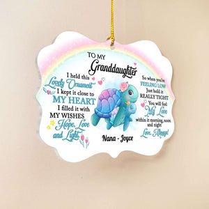 I Held This Lovely Gift For Grandkids, Personalized Medallion Acrylic Ornament, Christmas Gift - Ornament - GoDuckee