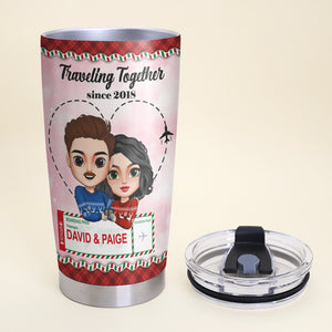 You Are My Adventure Always And Forever, Couple Traveling Personalized Lover Tumbler - Tumbler Cup - GoDuckee
