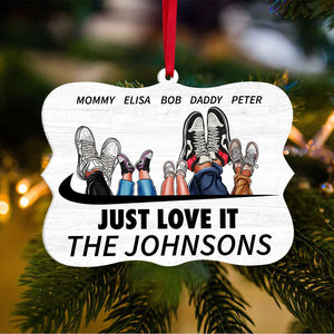 Just Love It, Personalized Shoes Brand Family Acrylic Ornament, Christmas Gift - Ornament - GoDuckee