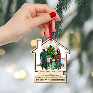 This Is Where Love Resides Memories Are Created Friends Are Always Welcome And Family Is Forever, Ornament Christmas Gift For Family - Ornament - GoDuckee