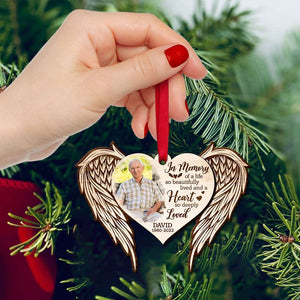 In Memory Of A Life So Beautifully Lived, Personalized Wood Ornament - Ornament - GoDuckee