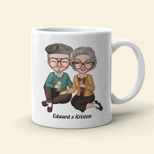 No Matter How Old We Grow I Promise To Ignore How Much You Snore, Old Couple Happiness White Tea Coffee Mug - Coffee Mug - GoDuckee
