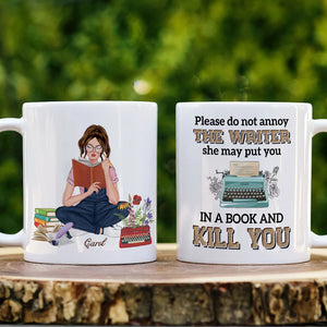 Please Do Not Annoy The Writer - Personalized White Mug - Coffee Mug - GoDuckee