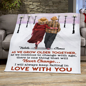 Never Change I Will Always Keep Falling In Love With You, Couple Forever Blanket Gift - Blanket - GoDuckee