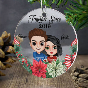 Couple Forever Together Since Acrylic Custom Shape Ornament Gift - Ornament - GoDuckee