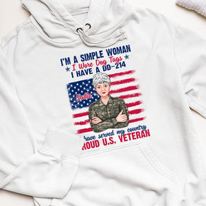 Veteran I'm A Simple Woman - Personalized Shirts - Shirts - GoDuckee