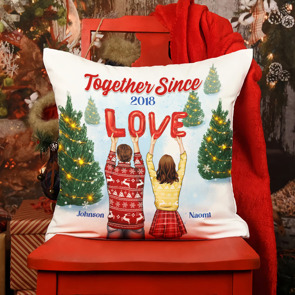 Anniversary Century Couple, Happy Valentine's Day Sweet Couple Pillow - Pillow - GoDuckee