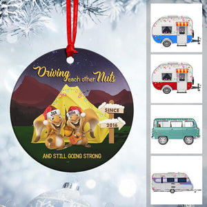 Camping Couple Driving Each Other Nuts - Personalized Ornament - Gift for Campers - Ornament - GoDuckee