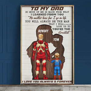 To My Dad You're The Greatest Personalized Father Canvas Print - Poster & Canvas - GoDuckee