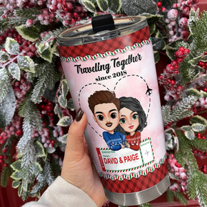 You Are My Adventure Always And Forever, Couple Traveling Personalized Lover Tumbler - Tumbler Cup - GoDuckee