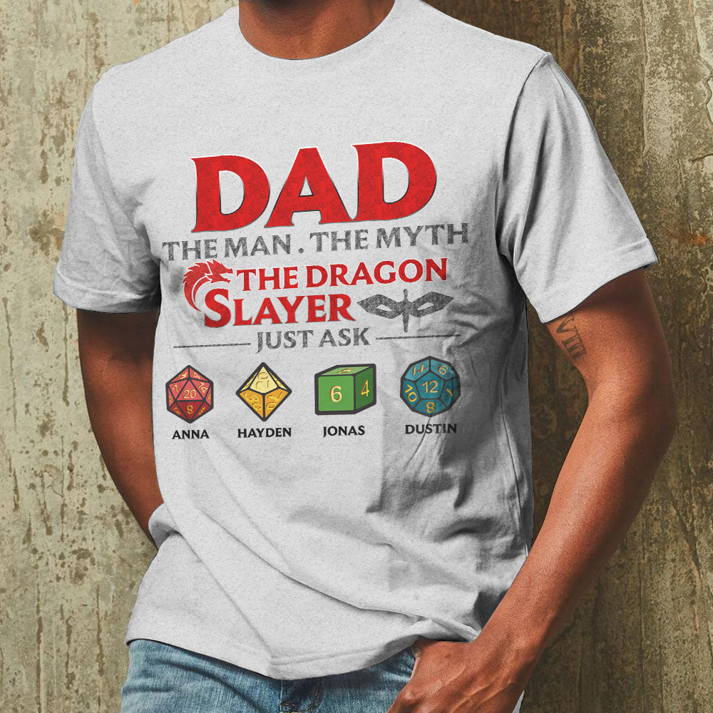 D&D Dad The Man The Myth, Personalized Shirts, Father's Day Gifts for Dads - Shirts - GoDuckee