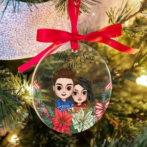 Couple Forever Together Since Acrylic Custom Shape Ornament Gift - Ornament - GoDuckee
