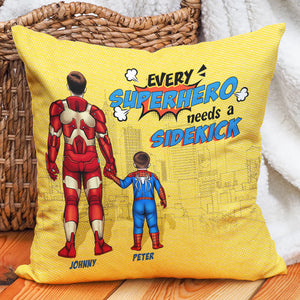 Dad Every Needs A Sidekick, Personalized Father's Day Pillow - Pillow - GoDuckee