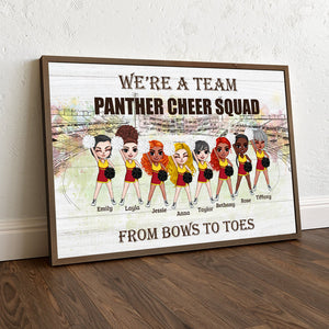 Personalized Cheerleading Girls Poster - We're A Team From Bows To Toes - Poster & Canvas - GoDuckee