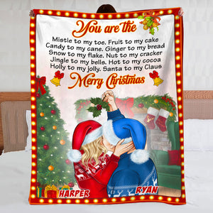 You Make Me Feel Good And New Merry Christmas To You I Love You, Couple Christmas Blanket - Blanket - GoDuckee