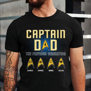 Dad Captain Previous Generation, Personalized Shirts, Gifts for Dads, Grandpas - Shirts - GoDuckee