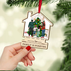 This Is Where Love Resides Memories Are Created Friends Are Always Welcome And Family Is Forever, Ornament Christmas Gift For Family - Ornament - GoDuckee