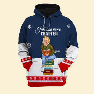 Just One More Chapter Girl Book Lover Hoodie Sweatshirt - AOP Products - GoDuckee