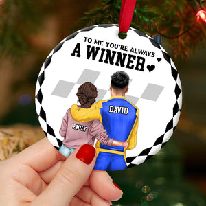 Racing Couple You're Always A Winner - Personalized Ornament - Gift for Couple - Ornament - GoDuckee