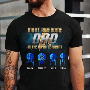 S.T. Dad Most Awesome Dad Alpha Quadrant, Personalized Shirts, Gifts for Dads - Shirts - GoDuckee