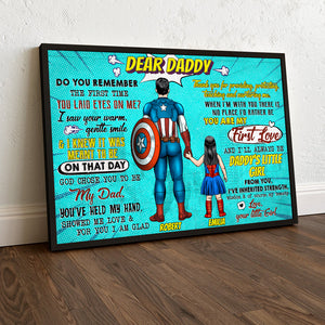 Dear Daddy - Personalized Canvas Print - Gift For Dad - Poster & Canvas - GoDuckee