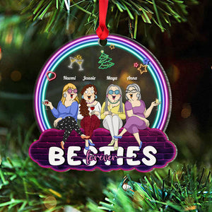 Besties Forever, Personalized Friends & Besties Acrylic Custom Shape Ornament, Christmas Gift - Ornament - GoDuckee