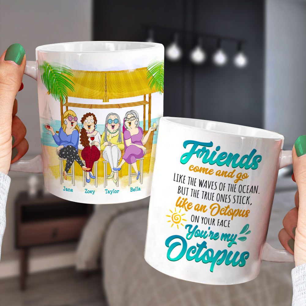 Friends Come And Go, Old Bestfriend And Beach White Mug Gift - Coffee Mug - GoDuckee