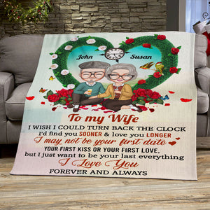 I Love You Forever And Always, Couple Drinking Valentine's Day Blanket Gift - Blanket - GoDuckee